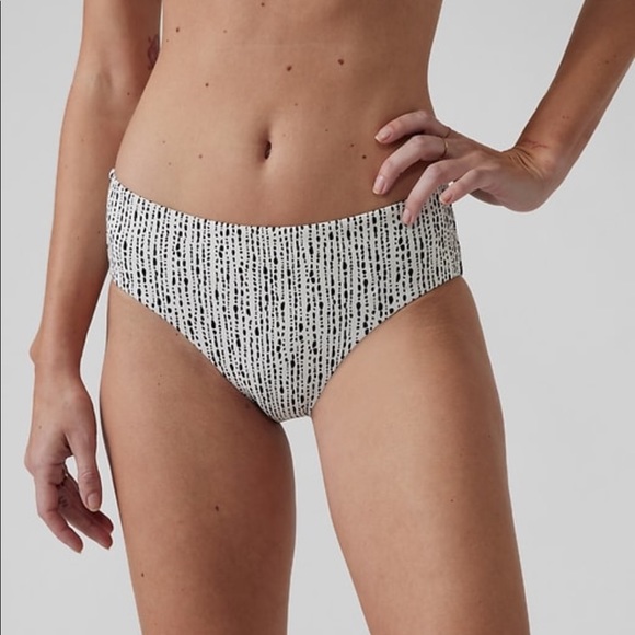 🖤 Athleta Clean Full Printed Bikini Bottom // Rice Pearls Sea Salt - Picture 3 of 7